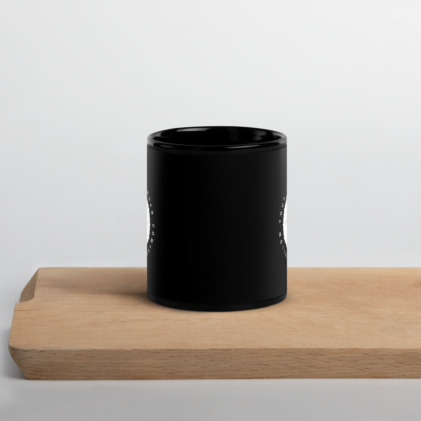 Compass Black Glossy Mug