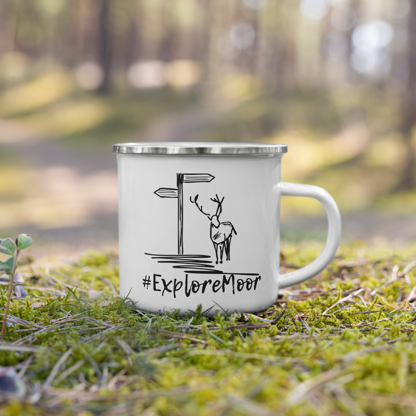 Lost Stag #ExploreMoor Enamel Mug