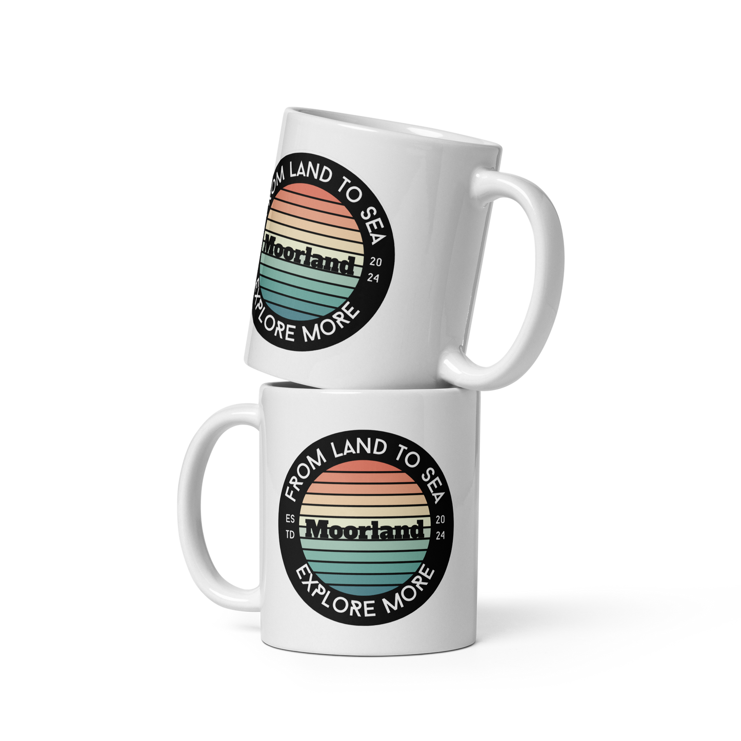 Land to Sea White Glossy Mug